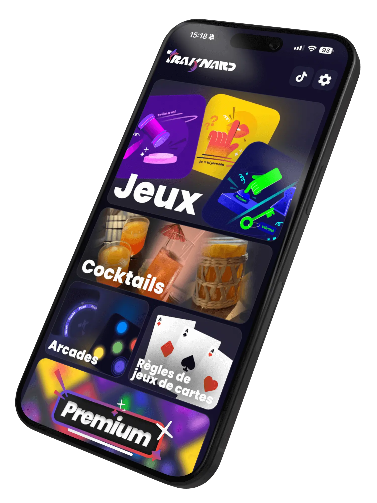 Application Traknard sur smartphone